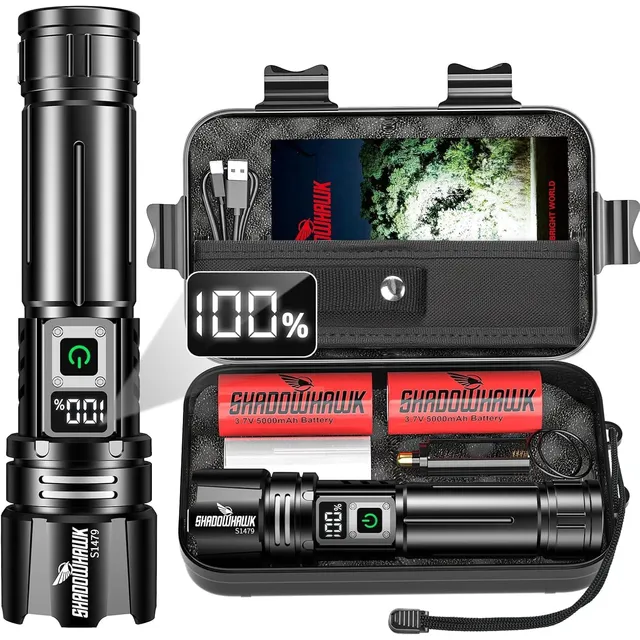 Shadowhawk Linterna S1479 con dos baterías – Linterna individual